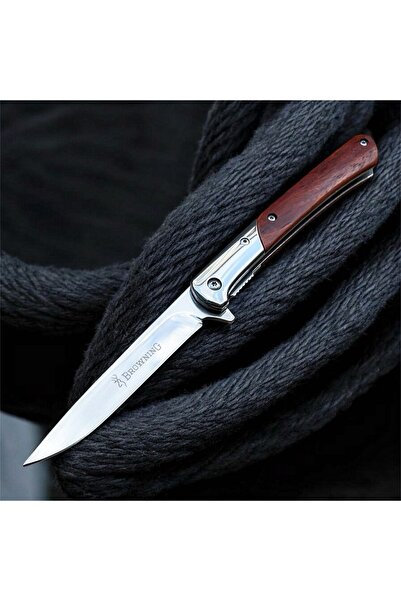 John Connely Kaliteli İnce Model Ahşap Kabze Cep Çakısı - 21 Cm Özel Kılıf He...