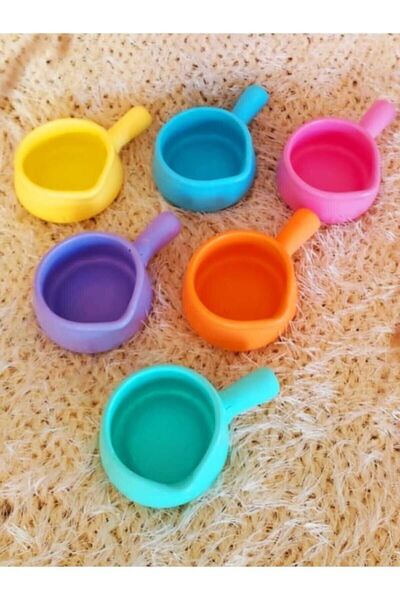 E.M.S AVM 6 Adet Pastel Tonlarda Cezve Model Kahve Yanı Sunumluk Lokumluk Ikr...