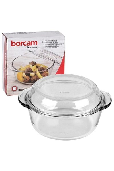 Paşabahçe 3-Piece Pyrex Round Pot with Lid