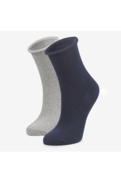 ZvM 2-пари Roll Top без ластик дамски сини чорапи