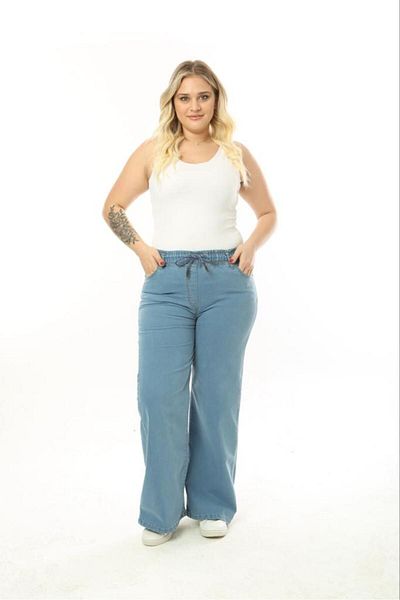 EYLÜL BUTİK WOMEN'S LARGE SIZE WIDE LEG PANTS