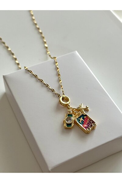 D LUXURY ضمان لمدة عامين ضد التشويه - قلادة سفر بتصميم فولاذي ساحر