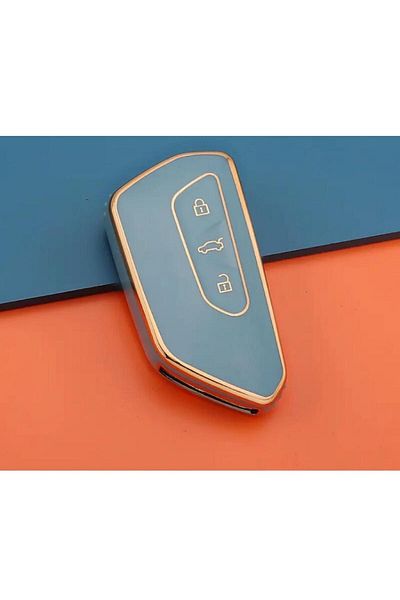 GMA KEYS Luxury Cupra Formentor Leon Smart Nano Key Case Gray Gold Gold Color