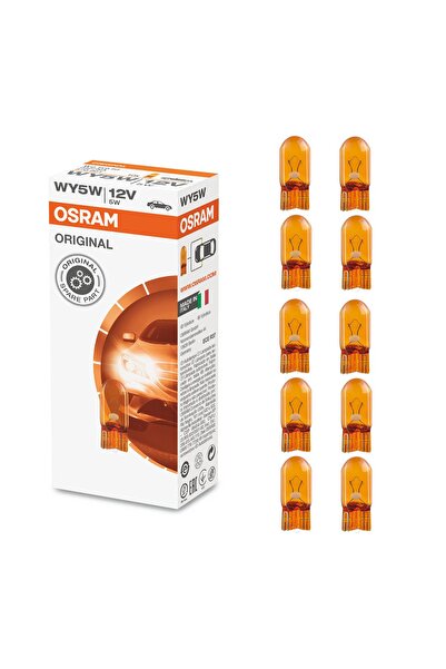 Osram 2827 WY5W T10 Dipsiz Turuncu Ampul 12V 5W 10 Adet