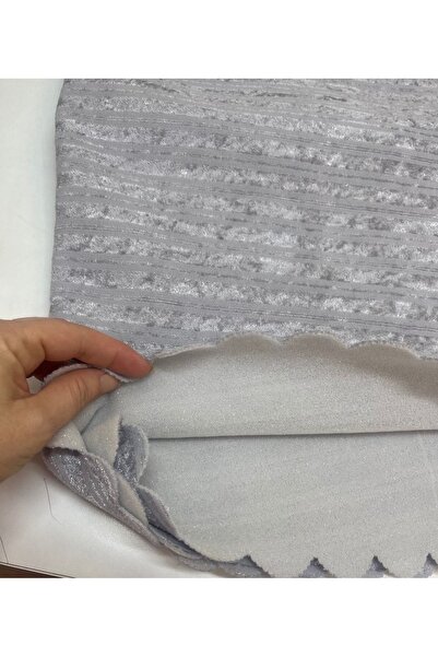 ceyizimdekor 3 Adet Bambu Açık Gri  Çizgili Süngerli Kadife Kaymaz Üst Sınıf Çekyat Koltuk Örtüsü