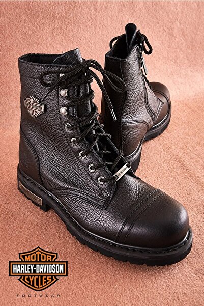 Harley Davidson Colmar 025m 100553   Black Leather Boots