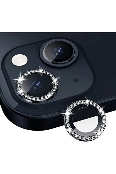 SUPPO Iphone 13 / 13 Mini Uyumlu Taşlı Mercek Lens Cam Kamera Koruyucu
