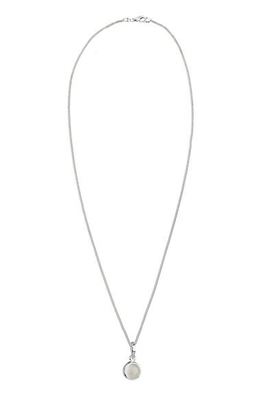 ELLI Dámský kulatý náhrdelník s přívěskem a měsíčním kamenem ze sterlingového stříbra 925