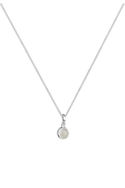 ELLI Halskette Mondstein Anhänger 925er Silber