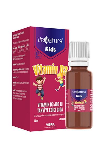 VeNatura Vitamin D3 400 IU for Unisex Children - Food Supplement