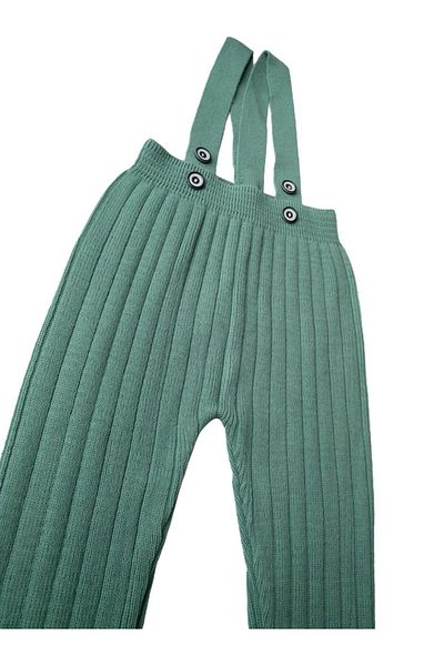 Asya Bebe Mint Baby and Kids Knitwear Leggings Salopet - with Straps and Buttons