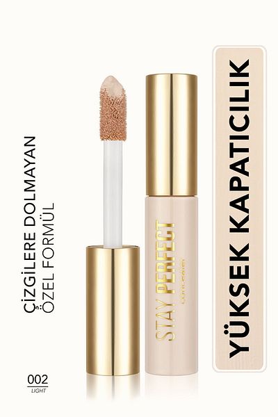 Flormar Natural Finish Concealer (HOT BOTTON) - Stay Perfect Concealer - 002 Light -8682536085465