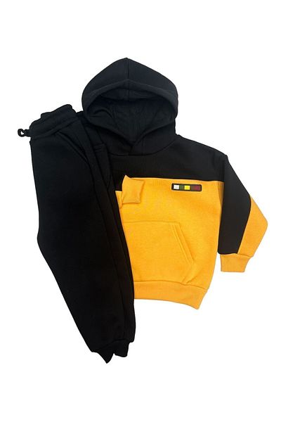 Cloise Μαύρο-κίτρινο Σετ Παιδική Φόρμα - Robadan 3 Κορδόνια