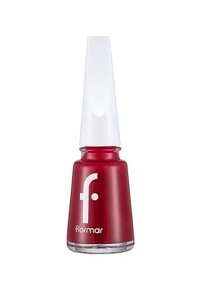 Flormar High Pigmented and Shiny Finish Nail Enamel - Nail Polish Fne-128 Bordeaux Scream