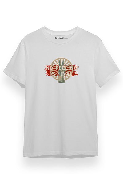Tshirthane Jojo Rabbit No Feelings Is Final Λευκό κοντομάνικο ανδρικό μπλουζάκι