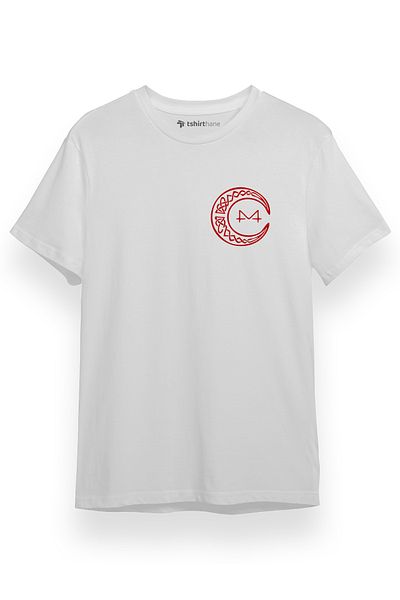 Tshirthane Ανδρικό μπλουζάκι Mamamoo Red Moon White με κοντό μανίκι