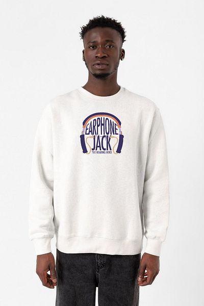 Tshirthane Φούτερ My Hero Academi Anime Earphone Jack White ανδρικό φούτερ 2ip