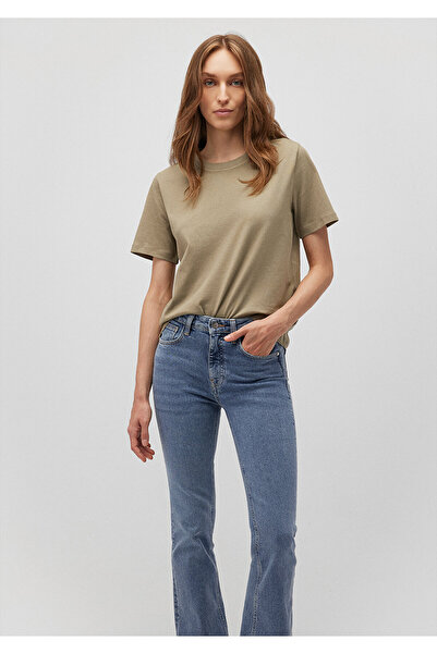 Mavi Μπλουζάκι με λαιμόκοψη ποδηλάτου, καφέ, βασικό, κανονική εφαρμογή / κανο...