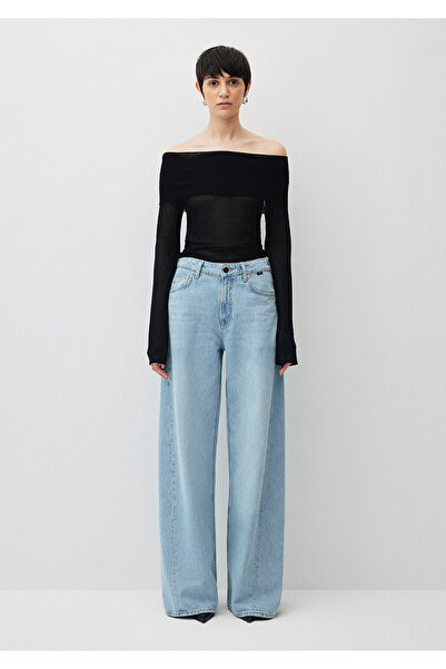 Mavi Black Crop Knitwear1710557-900 - Σχέδιο εκτός ώμου