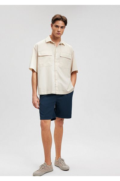 Mavi Beige Oversize Shirt - Double Pocket, Wide Cut 0210876 -70144