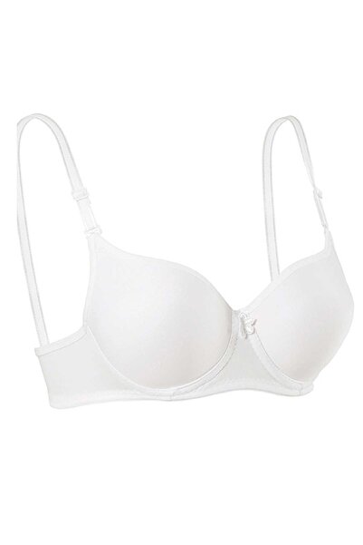 CT STONES Supported Silicone Flat Bra White