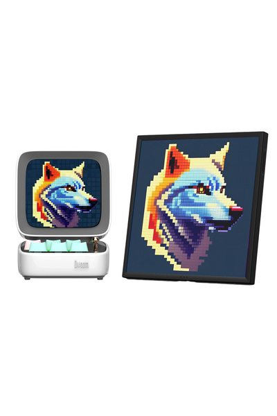 DIVOOM Ditoo Pro Beyaz Bluetooth Hoparlör ve Pixoo-64 Led Ekran Seti