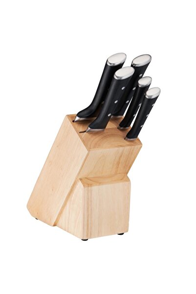 TEFAL Ice Force Ahşap Bloklu 6 Parça Bıçak Seti