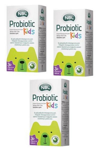 NBL Probiotic Kids - 30 Chewing Tablets, Set of 3