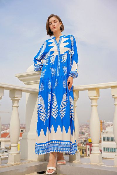 Bigdart 2423 Authentic Patterned Dress - M. Saks