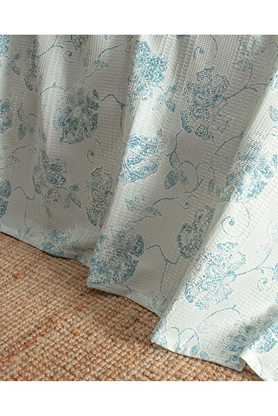 Madame Coco Berne Çift Kişilik Pamuklu Ecocell Baskılı Pike Takımı - Mint Yeşili