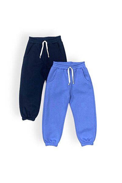 Mnk Baby&Kids Σετ 2 βαμβακερές φούτερ - Raster, 3 κλωστών, Navy-Blue MNK0629