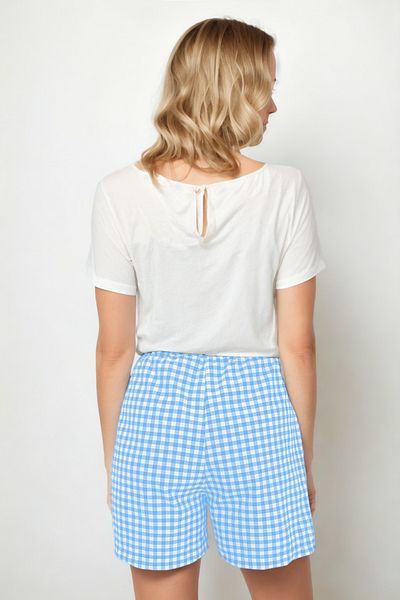 Vitrin Pantaloni scurți Gingham cu modele