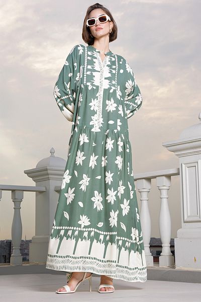 Bigdart 2423 Authentic Patterned Dress - Cagla
