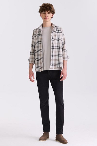 Jakamen Μαύρο Slim fit Cotton Washed Jean Jeans παντελόνι
