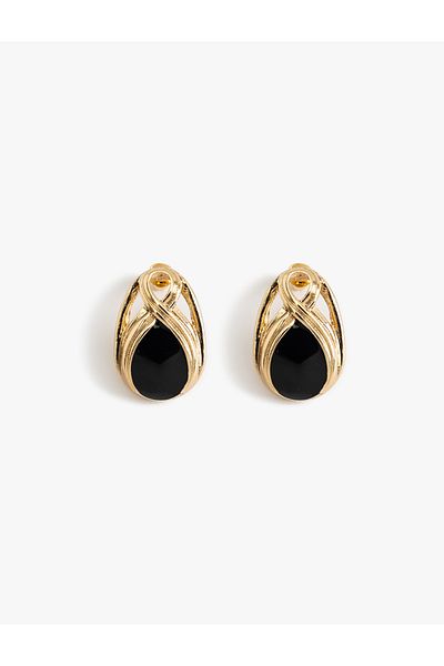 Koton Vintage Earrings with Stone Detail