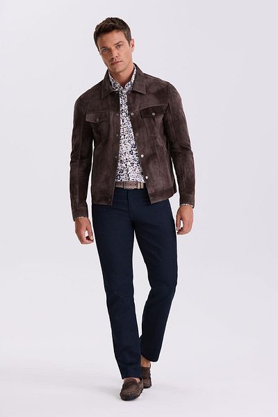 Jakamen Σκούρο Navy Blue Slim Fit Βαμβακερό ίσιο τζιν παντελόνι
