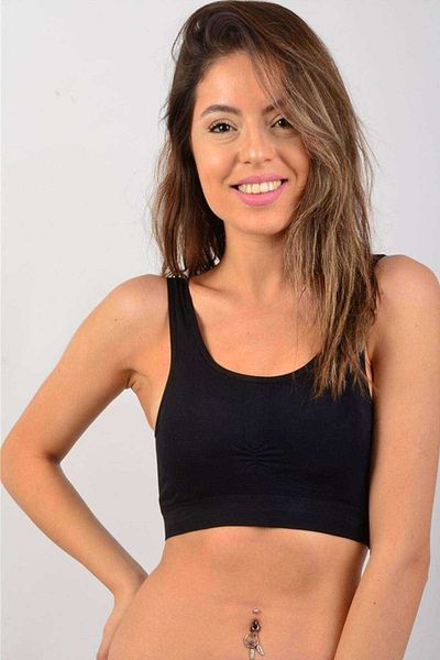 Ethab Ticaret Elite Life Black Sponge Bustier - 772
