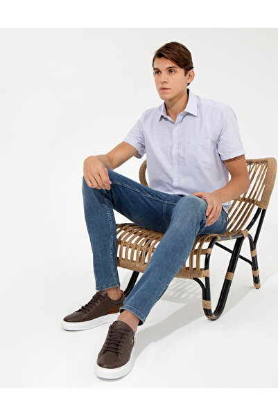 Pierre Cardin Πουκάμισο με κοντό μανίκι Navy Blue Regular Fit 50255263-VR033