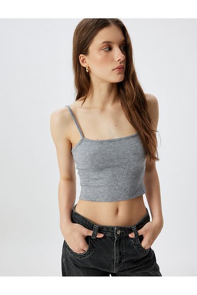 Koton Slim Fit Crop Undershirt with Thin Straps