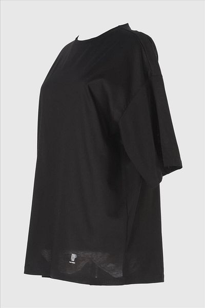 Plistre Κοντομάνικο Μασίφ Boyfriend Oversize Basic T-shirt Μαύρο