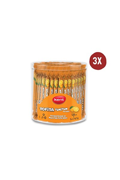 KENT Tofita Yumiyum Portakal 120'li Kavanoz - 3'lü Paket