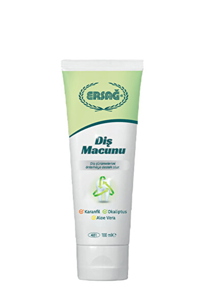 Ersağ Doğal Ürünler DOĞAL DİŞ MACUNU / KARANFİL - OKALİPTÜS - ALOE VERA 100 ML.