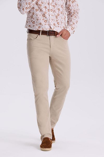 Jakamen Αθλητικό παντελόνι Beige Comfor Fit Canvas