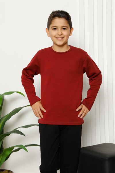 Akbeniz Детски памучен комплект пижама с дълги ръкави 4612