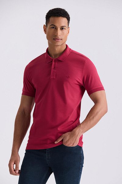 Jakamen Μπλουζάκι με λαιμόκοψη Dusty Rose Slim Fit Polo