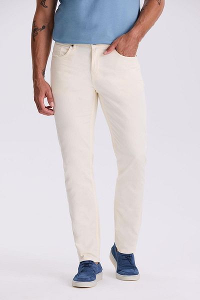 Jakamen Ecru Comfort Fit Βαμβακερό παντελόνι με 5 τσέπες
