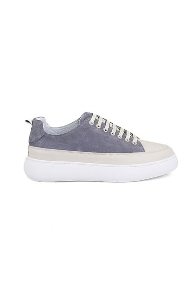 Desa Wright Gray Men's Leather Sneakers
