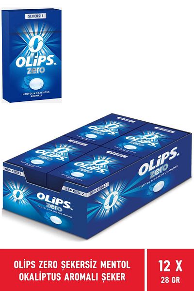 Olips Zero Sugar Free Menthol Eucalyptus Flavored Candy 28 g - 12 Pieces