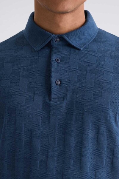 Jakamen Μπλουζάκι με μοτίβο πόλο με μπλέ Navy Slim Fit