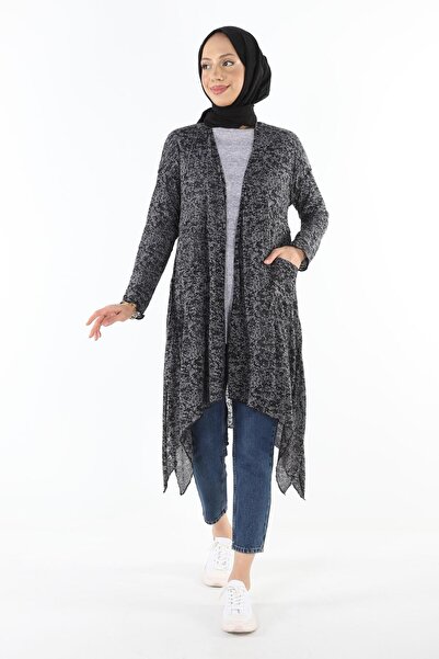 Plistre 2162_sewing Λεπτομερής Casual Hijab Cardigan